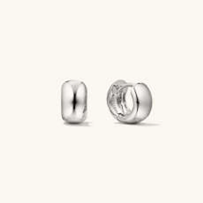 Chunky Silver Huggie Earrings | Mejuri