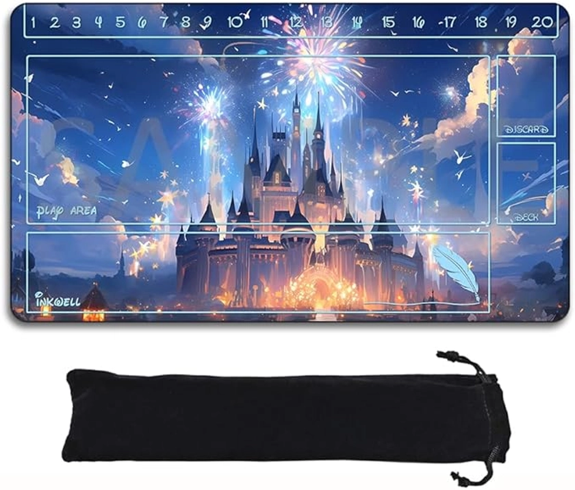 Playmats Compatible Lorcana Size 24x14 Inches TCG Gaming Mat 10, Non-Slip Rubber with Zones Play Mat and Free Storage Bag (DIS10-zone1, 24 x 14 in) : Amazon.ca: Toys & Games