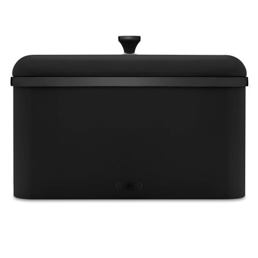 Tower Sera Black Breadbin Kitchen Storage With Black Smoked Trim on OnBuy