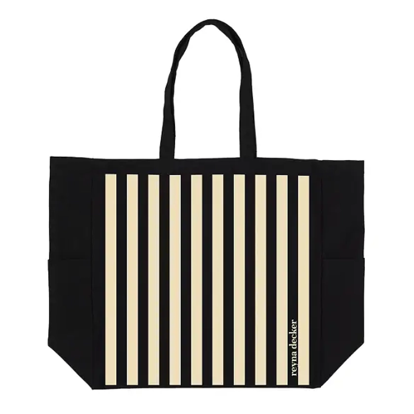 Classic Stripes Custom Pocket Tote Bag