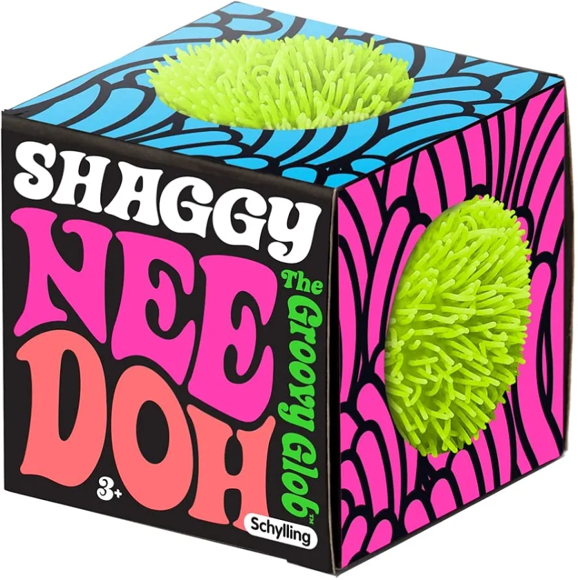 Schylling NeeDoh Shaggy - Sensory Fidget Toy - Assorted Colors - Ages 3 to Adult (Pack of 1)