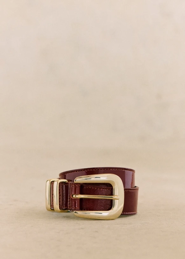 Ceinture Oria - Acajou Vernis - Cuir bovin - Sézane