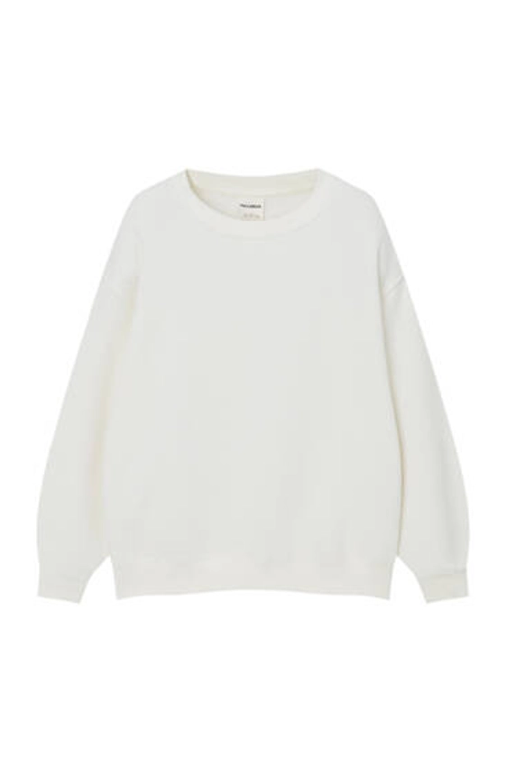 Sweat basique col rond oversize - pull&bear