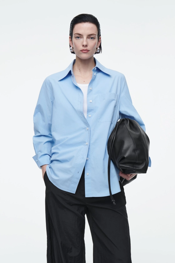 OVERSIZED TAILORED SHIRT - LIGHT BLUE