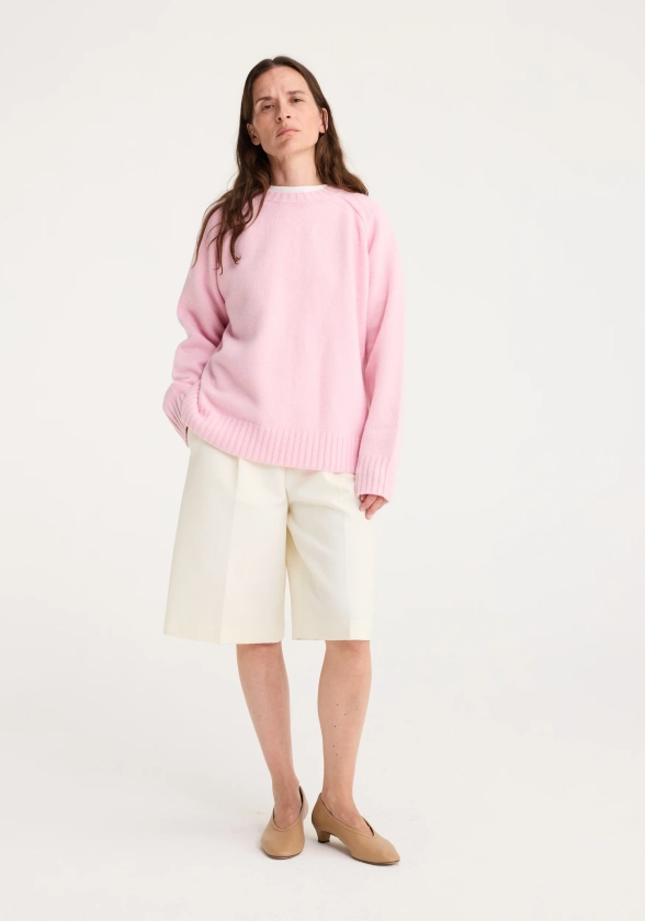 Wool cashmere sweater | soft pink