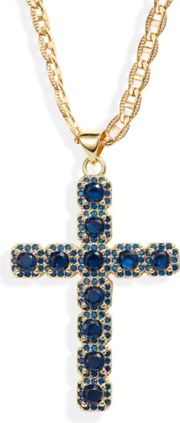 VIDAKUSH Fantasy Cubic Zirconia Cross Pendant Necklace | Nordstrom