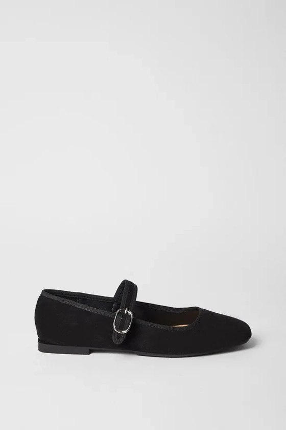 Flats | Buffy Square Toe Mary-jane Ballet Pumps | Oasis