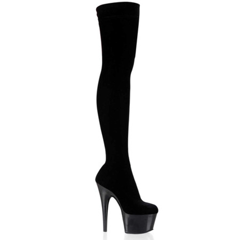 Pleaser | ADORE-3002, 7 Inch Stretch Thigh High Boots