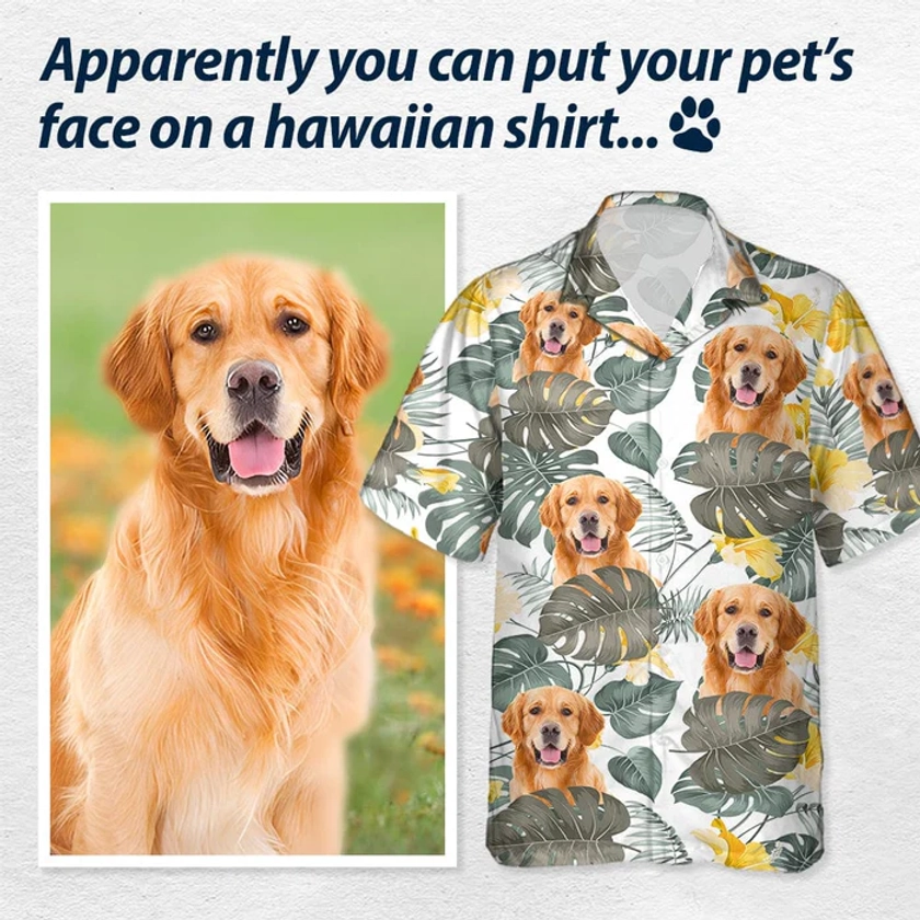 Custom Photo Dog Men's Hawaiian Shirt TA29 888280