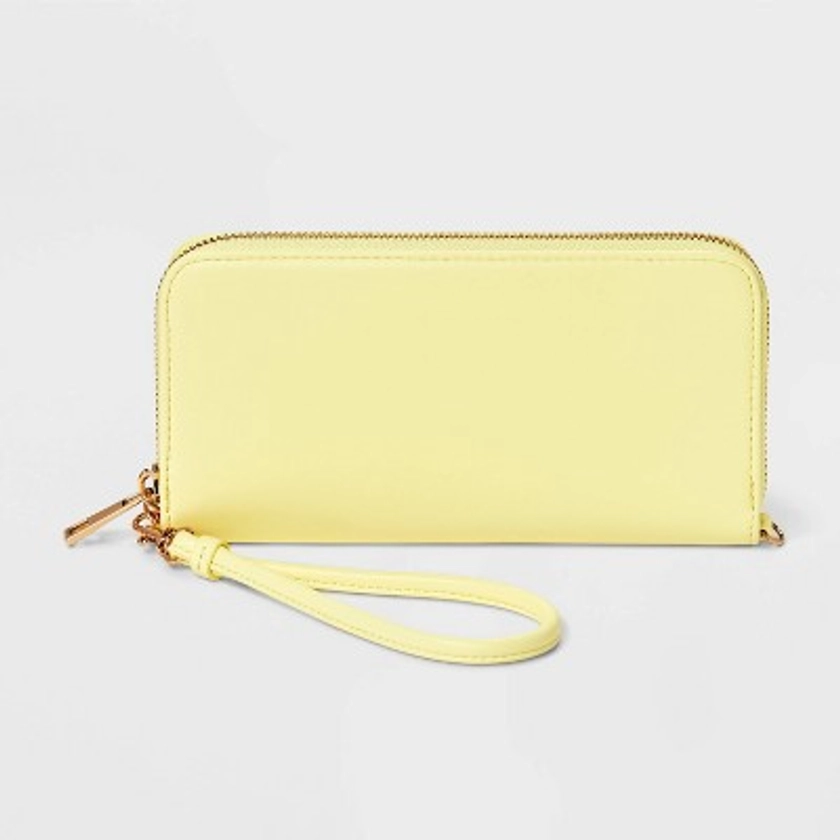 Large Around Zip Wallet - A New Day™ Yellow