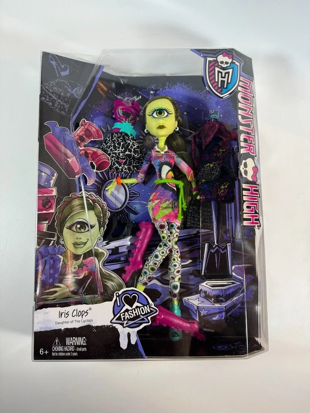 2014 Mattel Monster High IRIS CLOPS I LOVE FASHION Doll – In Box / Never removed