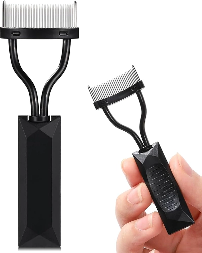 Amazon.com : Yrarbil Eyelash Comb Separator, Arc Designed Lash Definer Comb Makeup Mascara Comb Applicator With Cover, Eye Cosmetic Brush Tool (Black) : Beauty & Personal Care