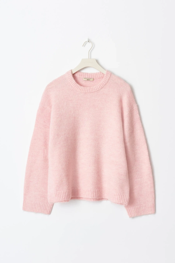 Crew neck knitted sweater - Rosa - Dam - Gina Tricot