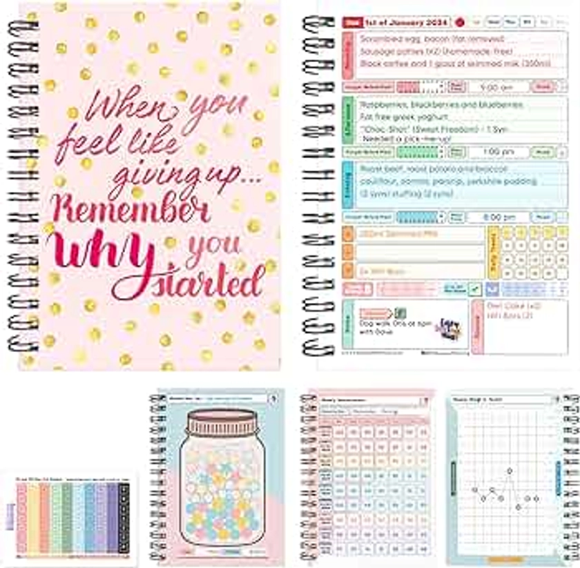 Slimming World Compatible Food Diet Diary Log Journal Weight Loss Wellness 7 Week Duration With Stickers 2024