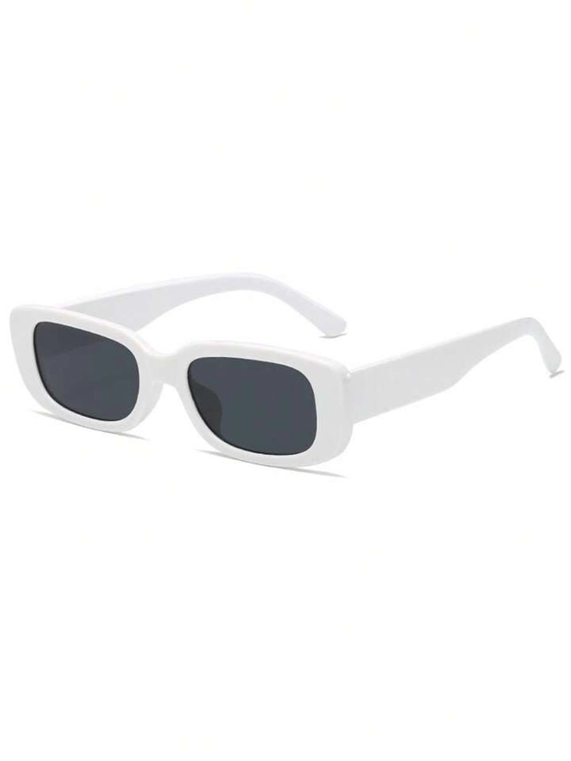 1pc White Fashion Decorative Glasses