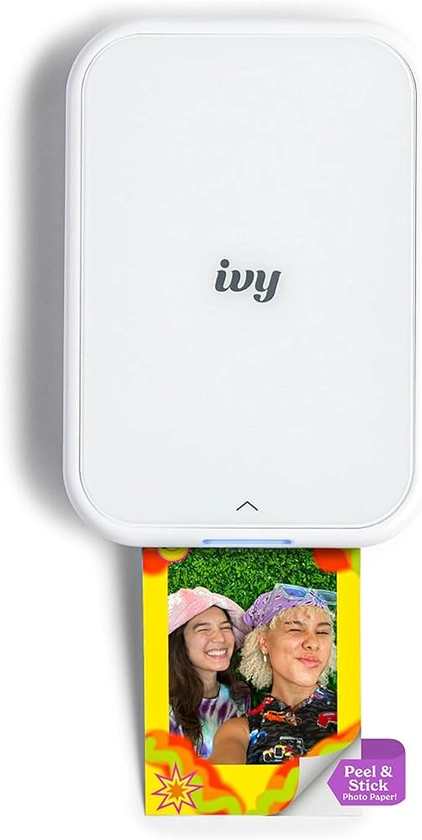Canon Ivy 2 Mini Photo Printer, Print from Compatible iOS & Android Devices, Sticky-Back Prints, Pure White