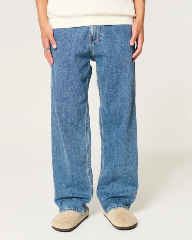 Men's Grey Baggy Jeans | Men's Bottoms | HollisterCo.com