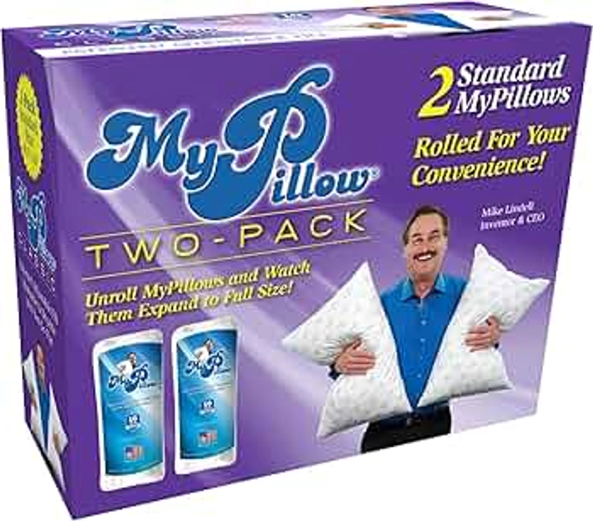 MyPillow Classic Standard Bed Pillow, Medium Support (Pack of 2)