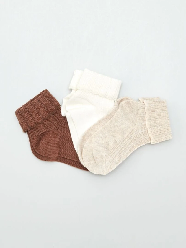 Pack de 3 pares de calcetines para bebé