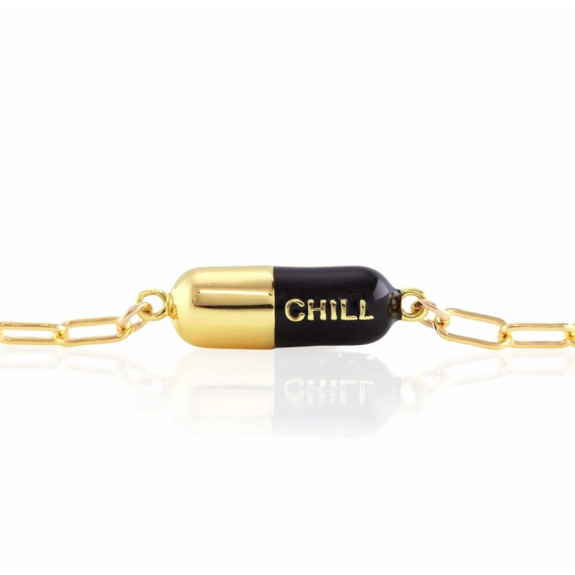 Chill Pill Bracelet - Black