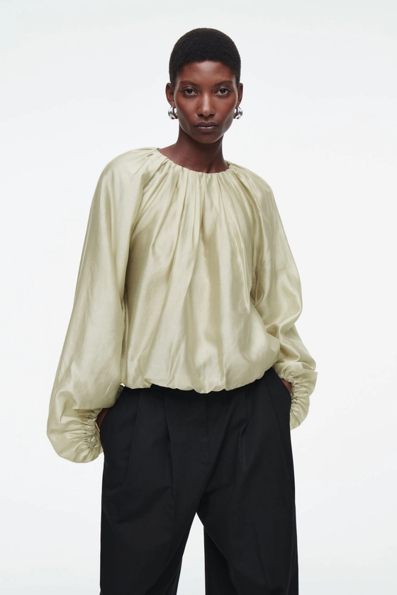 BLOUSE PARACHUTE - VERT CLAIR - Tops - COS