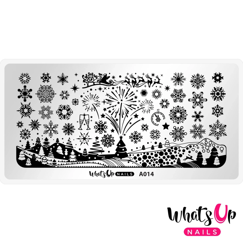 Whats Up Nails Stamping Plate / Holiday Snowfall – Daily Charme