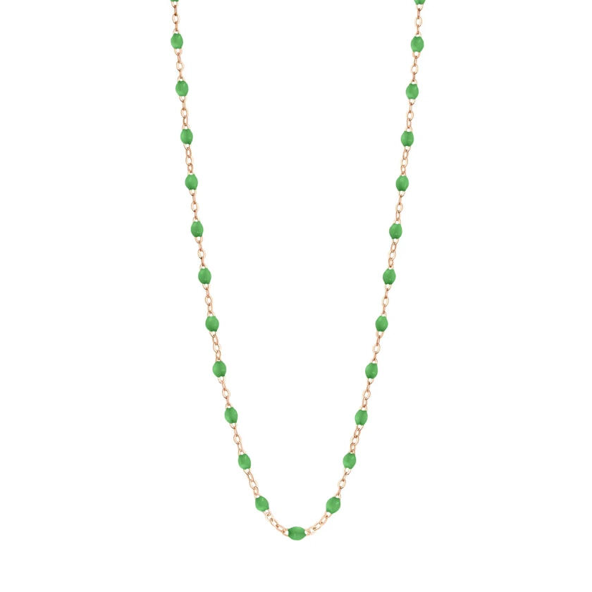 Collier prairie Classique Gigi, or rose, 45 cm