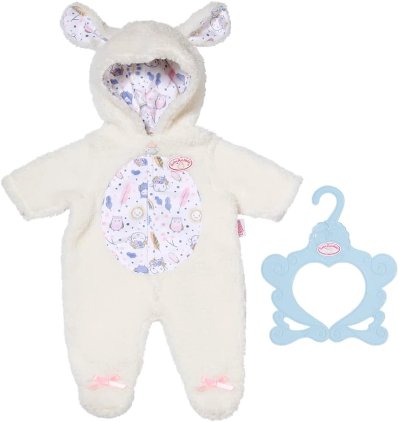 Baby Annabell Sheep Onesie 709825 - Clothing Items & Accessories for Dolls up to 43cm - Features Hood with Sheep Ears - Includes Clothing Hanger - Suitable for Kids from 3+ : Amazon.co.uk: Toys & Games