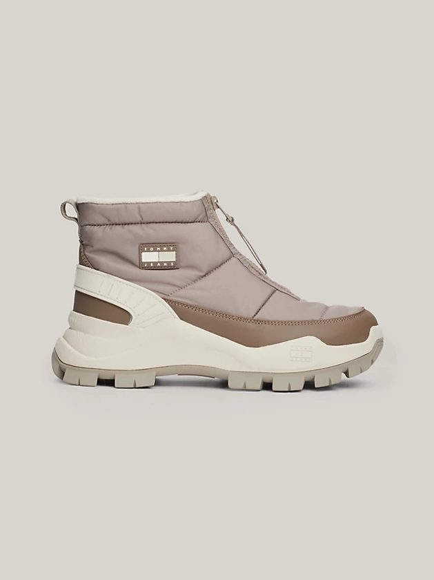 Warm Lined Zip-Up Hybrid Snow Boots | Brown | Tommy Hilfiger