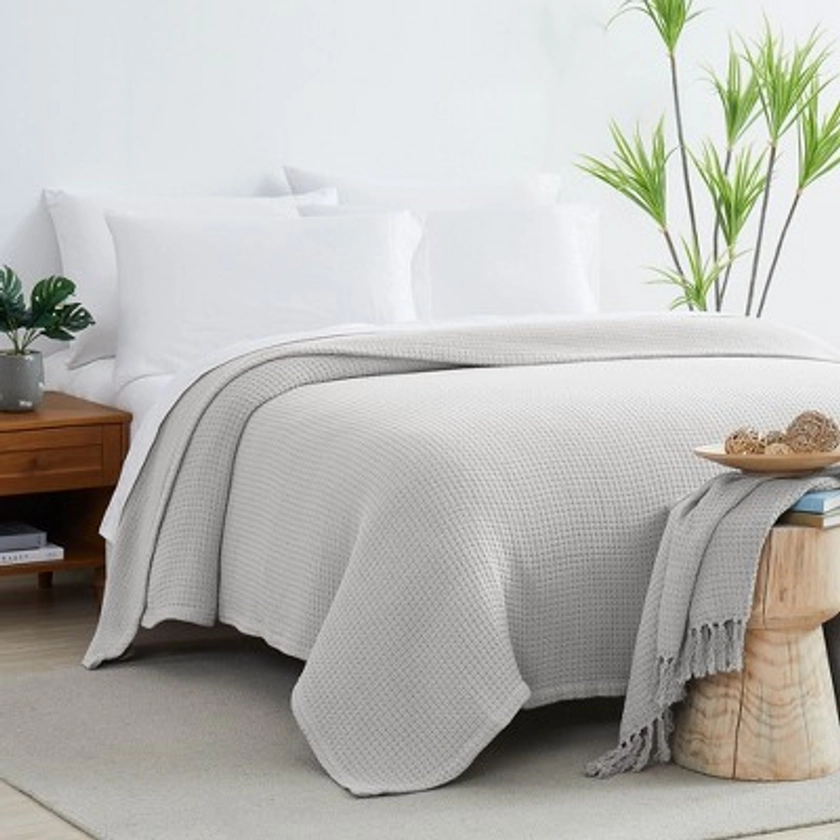 Southshore Fine Living Ashmore Collection 100% Cotton Bed Blanket basketweave luxury blankets