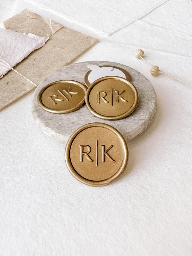 Modern Typeface Monogram Wax Seals