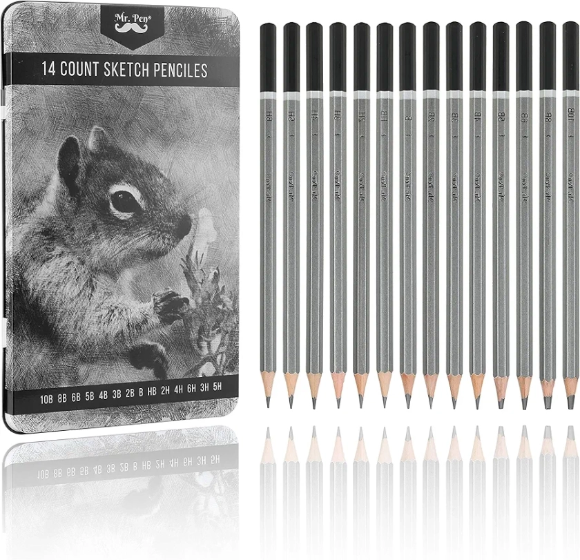 Mr. Pen- Sketch Pencils for Drawing, 14 Pack, for Art, Graphite Pencils for Shading