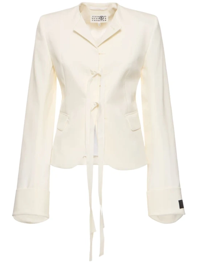 Tailored wool blend jacket - MM6 Maison Margiela - Women | Luisaviaroma