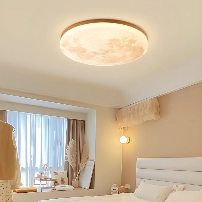 Simple Minimalist Moon Round LED Ceiling Light