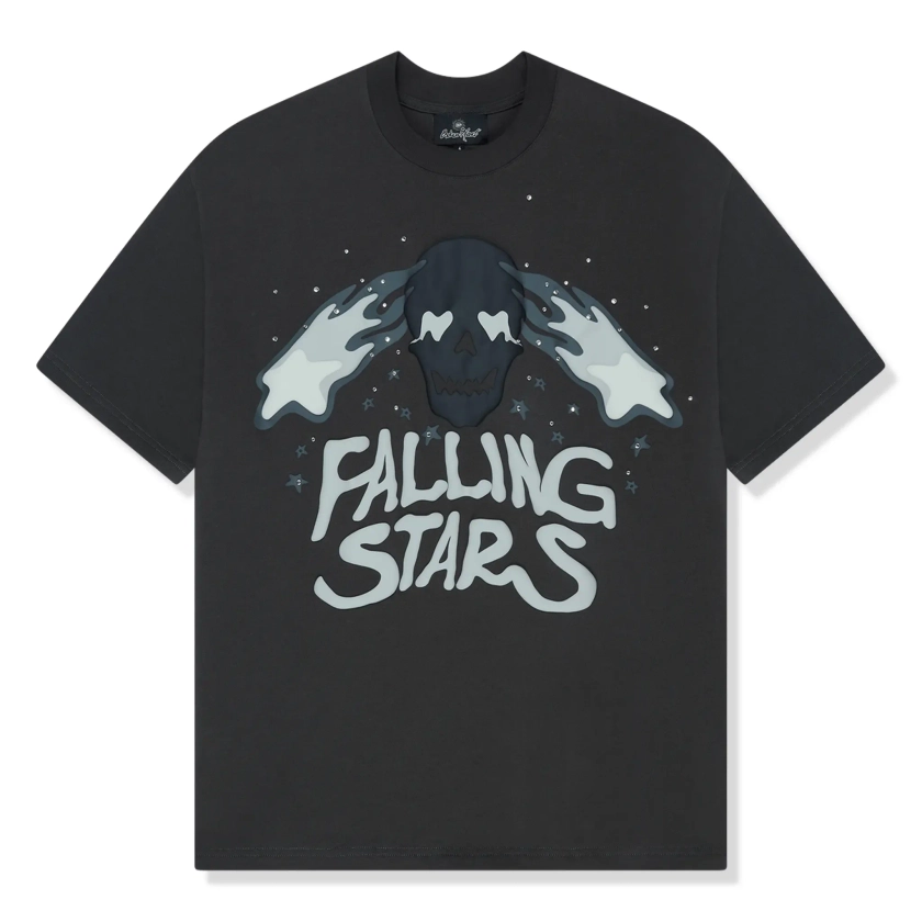 Broken Planet Falling Stars Soot Black T Shirt | BP-FS-FS-TS-S_BLACK-XS