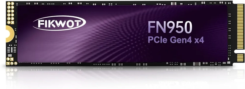 Fikwot FN950 1To Disque SSD Interne M.2 PCIe Gen4 - Jusqu'à 5000Mo/s, Cache SLC Dynamique, Compatible avec Les Ordinateurs Portables et Les Ordinateurs de Bureau