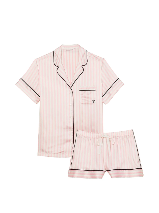 Buy Satin Short Pajama Set - Order Pajamas Sets online 5000006214 - Victoria's Secret US