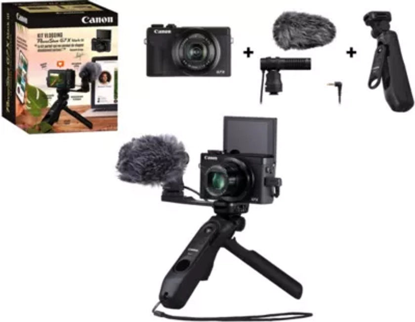 Appareil photo Compact CANON Kit Vlogging G7X Mark III + accessoires | Boulanger