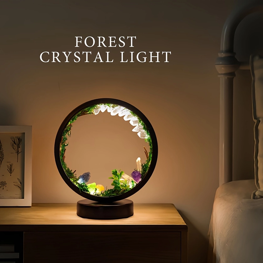 Natural Crystal Table Lamp Ambient Lamp - Temu