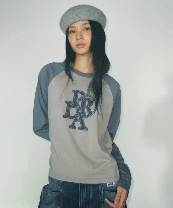 PRDA PATCH RAGLAN LONG SLEEVE GRAY