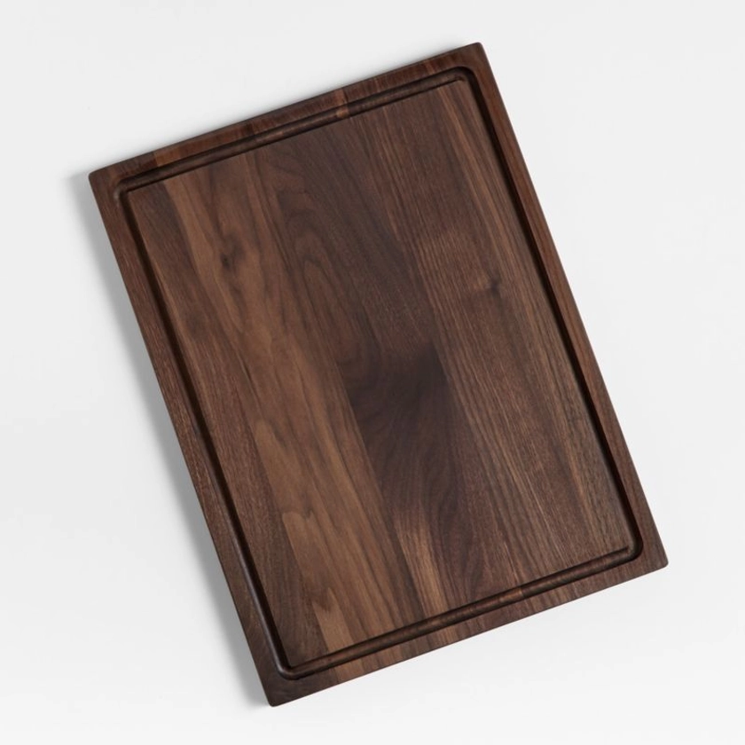 Crate & Barrel Reversible Walnut Wood Cutting Board/Cheese Serving Board 20"x15"x0.75" + Reviews | Crate & Barrel