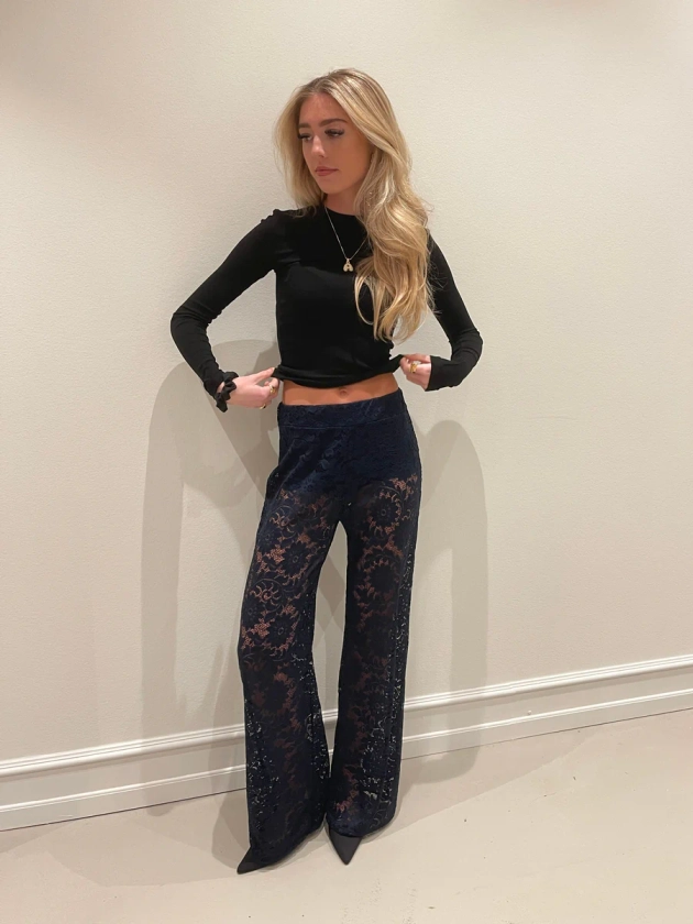 Marla lace pants - Navy