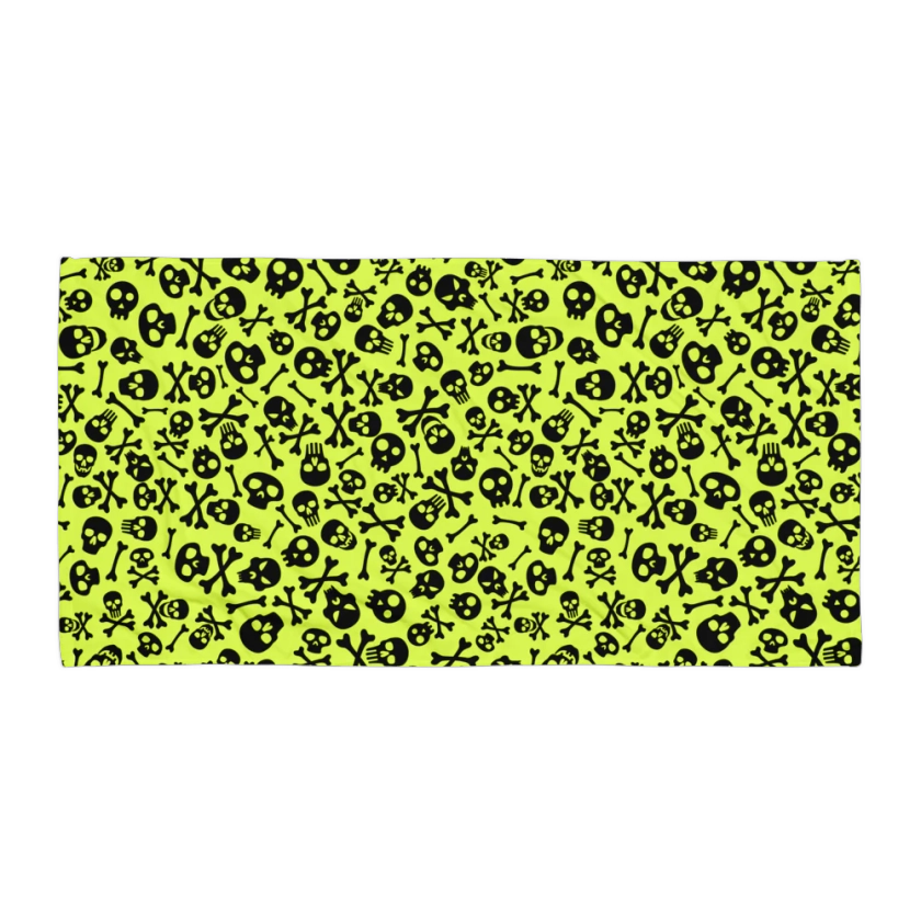 Lime Bones Beach Towel