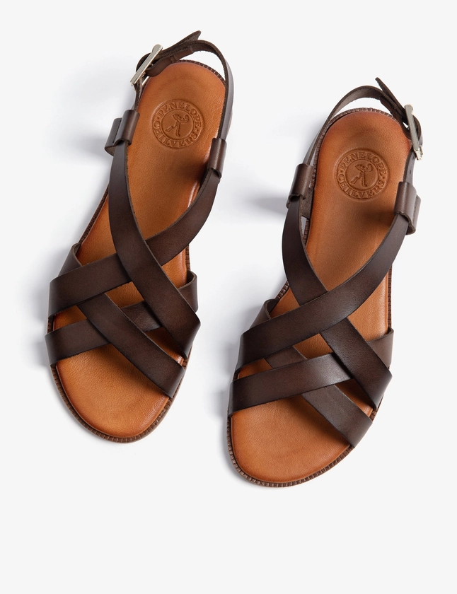 Buttercup Leather Sandal - Bitter Chocolate