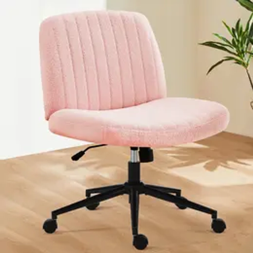 Crafted Comforts Co. Office Desk Vanity Chair with Replaceable Wheels and Adjustable Height