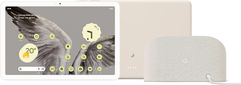 Google Pixel Tablet avec station de recharge avec haut-parleur (Affichage écran 11 pouces, 128 Go de stockage, Android, 8 Go de RAM) – Porcelaine