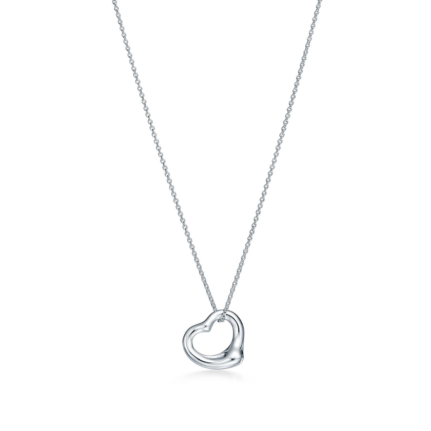 Elsa Peretti® Open Heart pendant in sterling silver. More sizes available. | Tiffany & Co. US