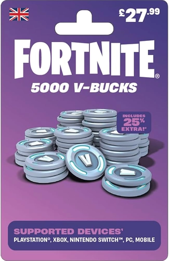 Fortnite V-Bucks - UK Only - Delivered by post