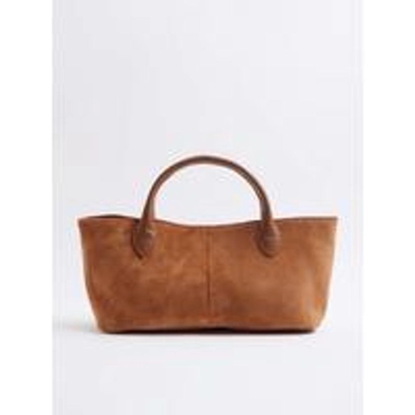 Suede Western Tote - Brown