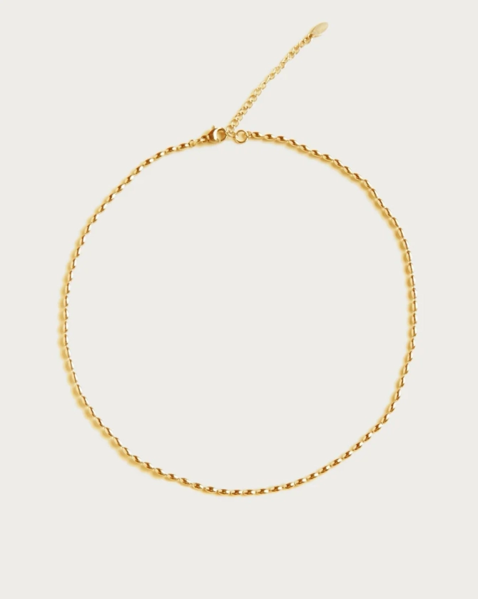 Mini Metal Beads Necklace in Gold | En Route Jewelry | En Route Jewelry